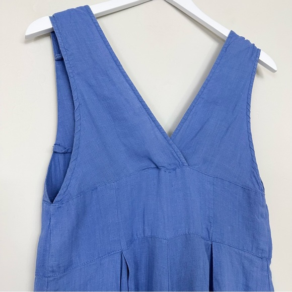 Free People Soleil Romper Blue Linen - Picture 10 of 12